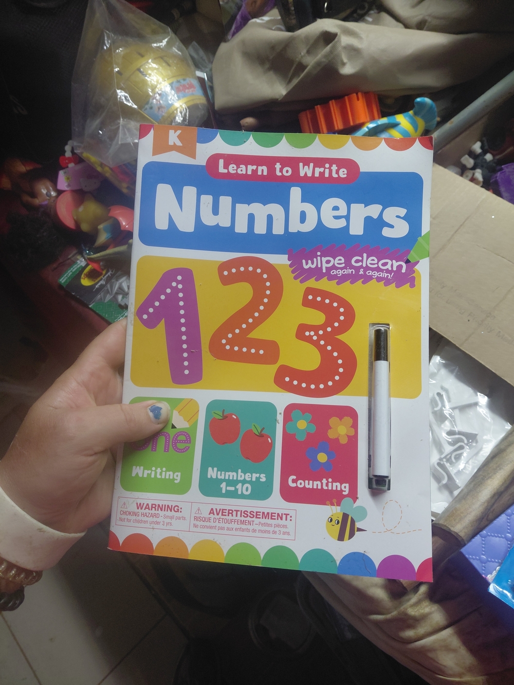Learn to Write Numbers Wipe-Clean Practice Book - White & Yellow